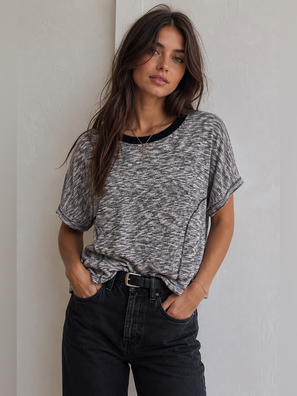 Free People Movement Oversized Dolman Sleeve Space Dyed Top Small Athleisure
